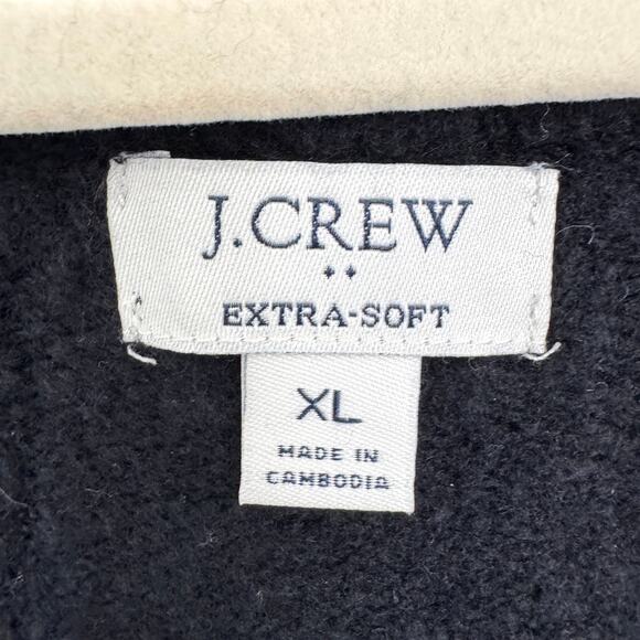 J. Crew Factory Womens Sweater Vest Size XL Extra Soft Wool Blend Neutral Black - Picture 2 of 6